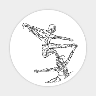 Male and Female Dancer Magnet